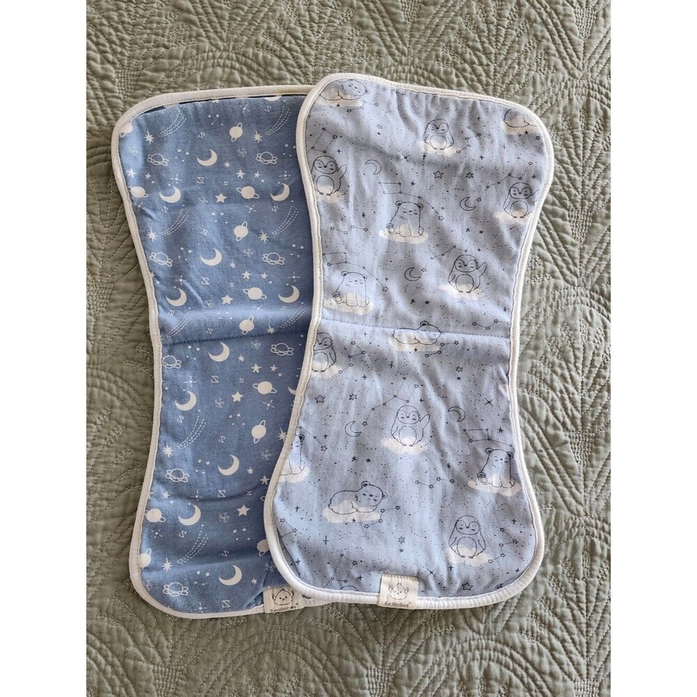 Organic Cotton Lot Of 2 Infant Burp Cloths